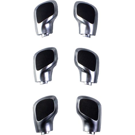 Pommeau de levier de vitesse personnalisé pour Volkswagen, amélioration et modification du pommeau de levier de vitesse DSG, cuir perforé argent mat, une pièce par paquet, respirant et antidérapant.