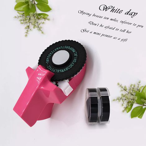 Mini étiqueteuse portable manuelle, machine à écrire et à gaufrer les étiquettes 3D, avec rubans d'étiquettes en PVC de 9 mm. (1/5)