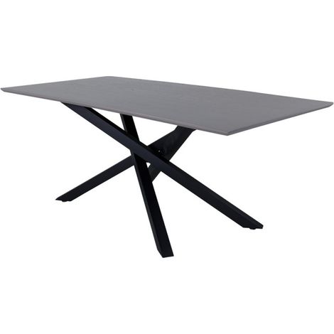 Table à Manger "Piazza" 180cm Gris & Noir (1/5)