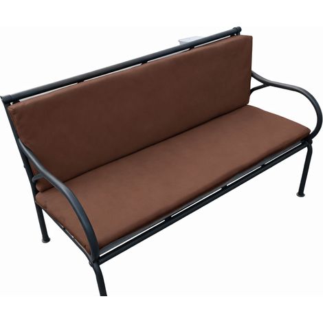 Cuscino da giardino impermeabile per altalena Bertoni, marrone, 120x40+40, con fodera sfoderabile. (1/5)