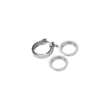 Collier de serrage en V en acier inoxydable pour tuyau d'échappement automobile - JINFGERNE - 2,25 pouces (57 mm), durable, facile à installer et compatible avec la plupart des canalisations