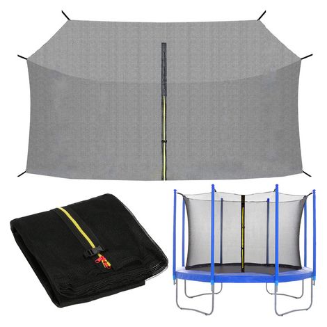 SPRINGOS Rete di sicurezza per trampolino 396 cm Rete di sicurezza per trampolino a 8 pali Altezza 180 cm Rete anticaduta Rete di ricambio Accessori per trampolino
