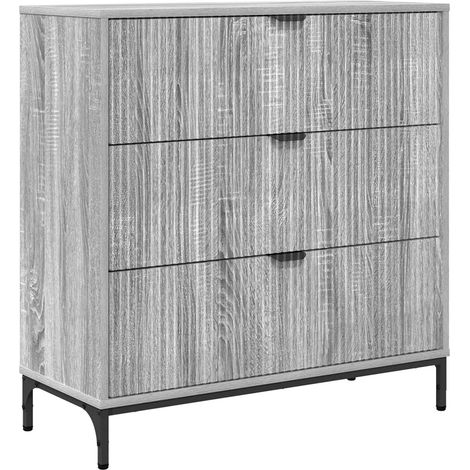 Aparador Gris Sonoma 79,5 x 33 x 82 cm Madera de ingeniería vidaXL (1/5)