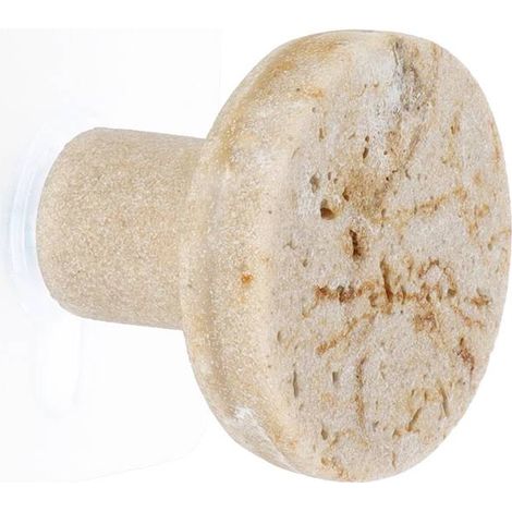 Gancio in poliresina d4,5 cm su adesivo - aspetto travertino - Tendance