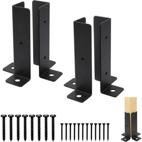 Plaque de base Supports de pergola Ensemble de clôture Support de boîte aux lettres (4 pièces) (1/4)