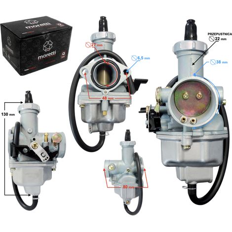 Carburatore Moretti PZ27, 150cc 4T, p.22mm, starter a leva (1/4)