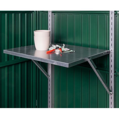 Hörmann Ecostar Klapptischset für EcoStar Gerätehäuser, silber