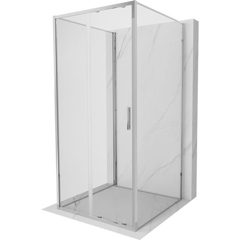Mexen Exo-S 3S Duschkabine 3-seitig schiebbar 90 x 90 cm, transparent, chrom - 8151-090-090-01-00-3S (1/5)