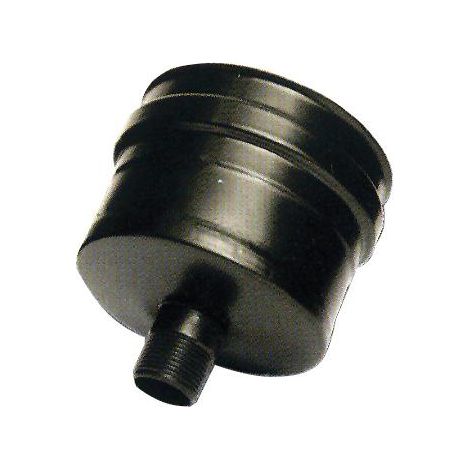 TAPPO ANTICONDENSA APERTO Ø12CM STUFA PELLET ACCIAIO INOX NERO