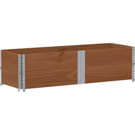 Colliers de palette 2 pcs marron 150x50 cm bois de pin solide