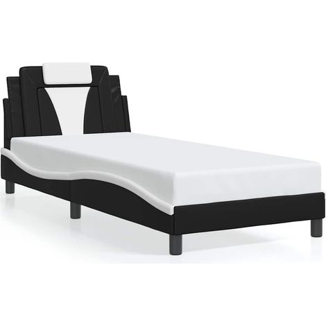 Maison Exclusive - Giroletto Viana senza Materasso Nero e Bianco 80x200 cm in Similpelle (1/5)
