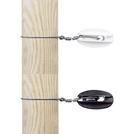 Isolatore di testa super Gallagher per palo in legno, filo o Equiwine da 5 a 100 pezzi: Isolatore bianco 5 pezzi