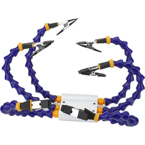 Main d'assistance soudure bras articulé ABS socle alliage aluminium avec gaine caoutchouc amovible 6 pièces (1/5)