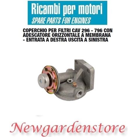 Coperchio filtroCAV 296 796 adescatore orizzontale 12087 M14x1,5 uscita sinistra
