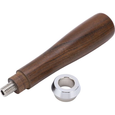 Manche de porte-filtre café confortable, poignée en bois de rose noir résistant, sans bavure, durable, remplacement pour machine à café. (1/5)
