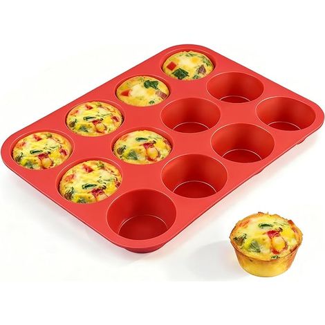 Ensemble de 1 moule en papier silicone antiadhésif pour gâteaux, muffins et cupcakes, idéal pour la cuisson et la présentation de desserts lors de fêtes et d'événements.-AquaForge