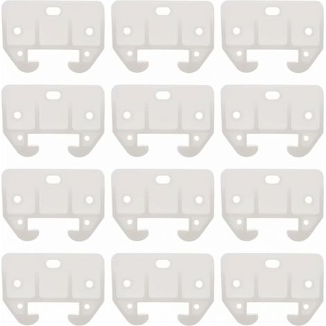 13Pcs White Plastic Drawer Rail Guide Dresser Drawer Guide Furniture Replacement Slides Parts for Dressers Hutches Nightstand and Wardrobe Systems (1/5)