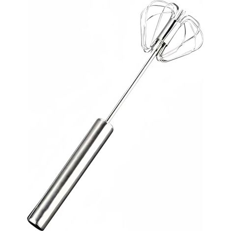 Batteur à œufs en acier inoxydable, fouet à main, mousseur à lait polyvalent, agitateur à main pour mélanger, fouetter, fouetter et remuer (12 pouces) (1/3)
