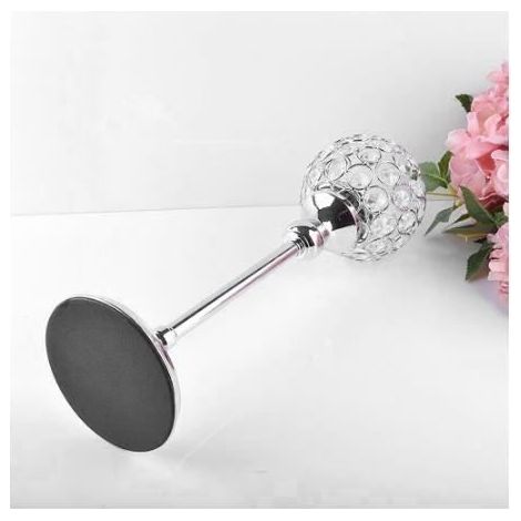 (Silberner) Hohlkristall-Kronleuchter für Hochzeitsdekoration - GETEK - 250 mm - Silber (1/3)