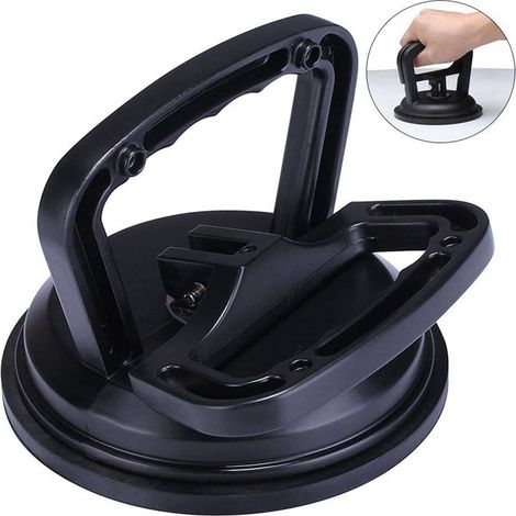Kit de débosselage voiture avec ventouse de tirage, outil de réparation de carrosserie, poignées en alliage d'aluminium noir, lot de 2 (1/4)