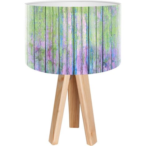 Lampe de chevet stamps foto-146 - Bois clair, multicolore (1/3)