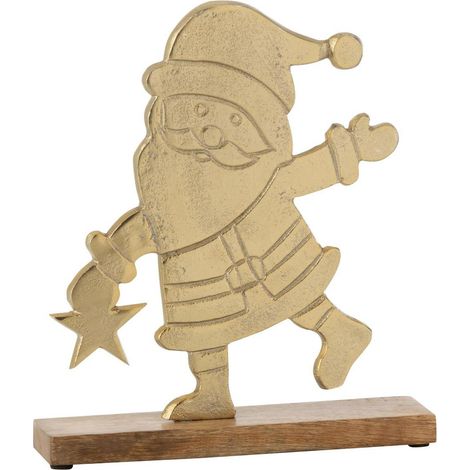 Père-Noël sur Pied "Étoile" 26cm Or (1/2)