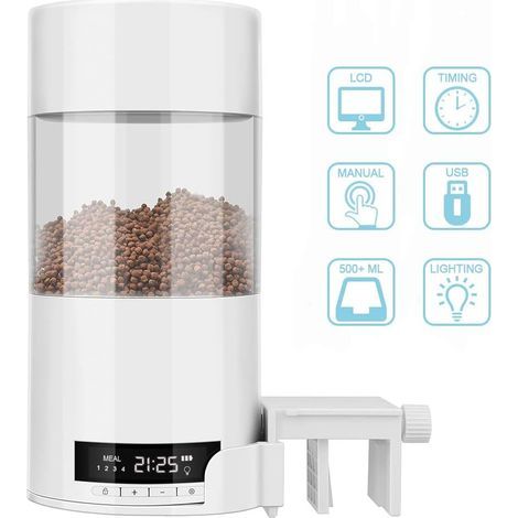 Mangeoire Automatique pour Poissons d'Aquarium, 500 ML, Unique (1/5)