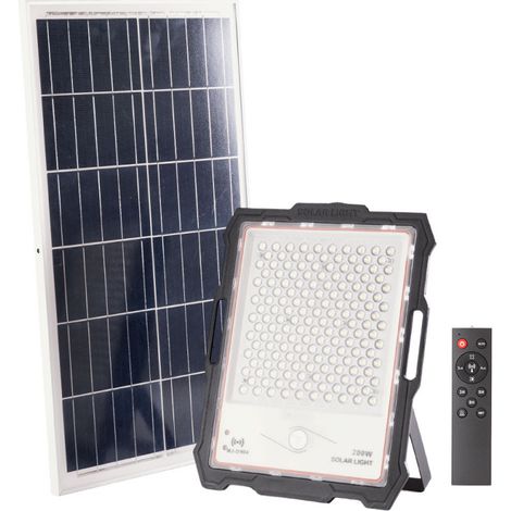 Solar-LED-Projektor 200 W, 20.000 lm, Sensor, Fernbedienung: 5 V, 35 W, Batterie: 3,3 V, 30.000 mA [LUM-MJ-DW904]Greenice (1/5)