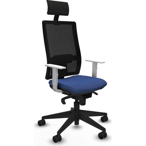 piqueras-y-crespo Horna chaise de bureau bleu marine confortable (1/3)