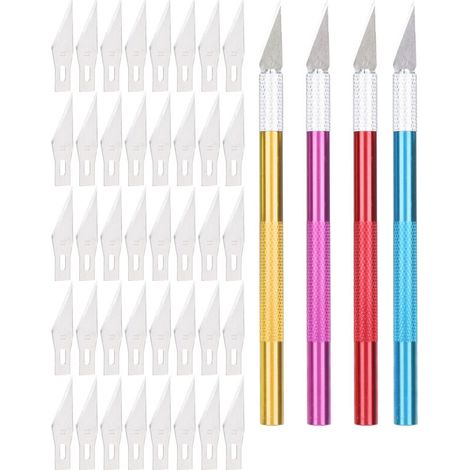 Couteau de précision pour modélisme, sculpture et scrapbooking avec lame en acier (1/5)