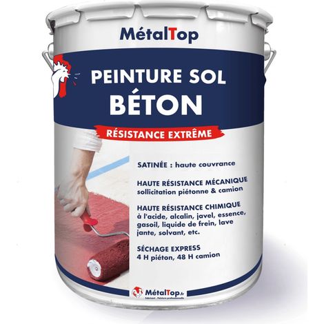 Peinture Sol Beton - Jaune ocre - RAL 1024 - 5 L - Métaltop (1/5)