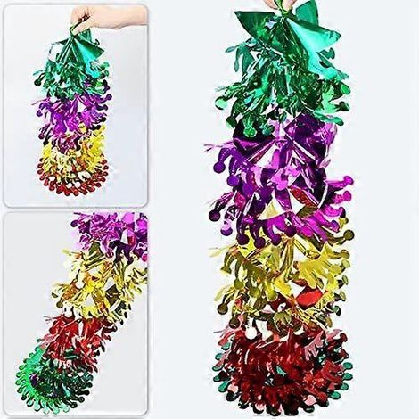 Guirlande de Noël en aluminium (4 pièces), décorations à suspendre au plafond pour Noël, le Nouvel An, un anniversaire, un mariage ou la Saint-Valentin. (1/4)