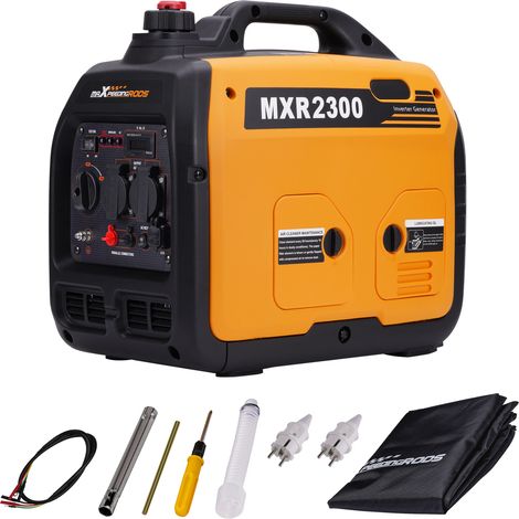 Maxpeedingrods – Groupe électrogène inverter 2300W essence 4 temps – 2 prises 230V et USB – Silencieux 58dB – Autonomie 11h pour camping et secours