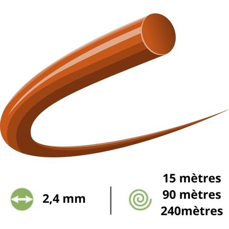 Cordon pour debroussailleuses et coupe herbes husqvarna opti round 24mmx90m original