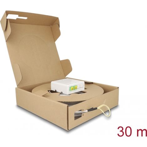Delock Caja de conexiÃ³n de fibra Ã³ptica 2 x SC/APC Simplex con juego de cables de acometida 30 m