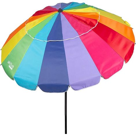 Strandsonnenschirm aktive windfest multicolor Ø206 cm verstellbar UV50