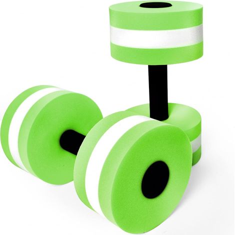 Exercise Dumbbells Aqua Fitness Barbells Exercise Hand Bars - Set of 2 - for Water Aerobics(green) (1/5)