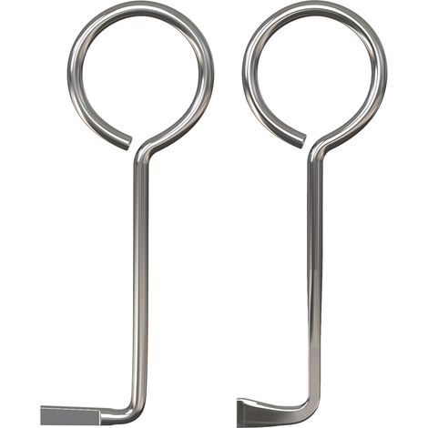 Lot de 2 clés à gorge professionnelles - Pour serrure à gorge - Ouvre presque toutes les portes - Clé universelle pour portes de chambre - Outil d'ouverture de porte - Multicolore (1/5)