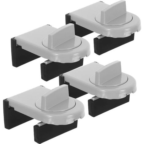 4 piezas de cierres de aluminio para ventanas corredizas, topes para ventanas, limitador de ventanas, color plata. (1/5)