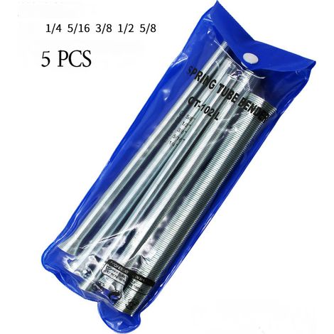 Federbiegesatz für Rohraußendurchmesser 1/4, 5/16, 3/8, 1/2 und 5/8 Zoll 5 in 1