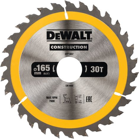 DeWalt Kreissägeblatt Handkr. 165/30 mm 30WZ