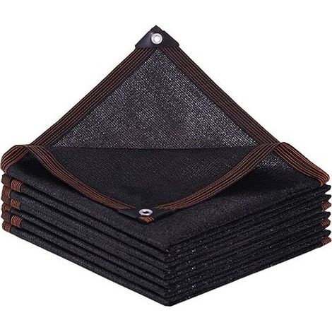 Voile d'Ombrage Toile/Filet Ombrage Exterieur Rectangulaire avec œillets pour Balcon, Serre, Jardin, Pergola, Patio Lawn - 3x5 m - Noir (1/5)