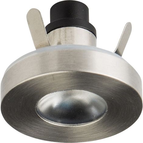 Encastré BALI LED 5 rond fixe inox brossé 3000K 1,2W IP54 - EUROPOLE - 461500 (1/3)