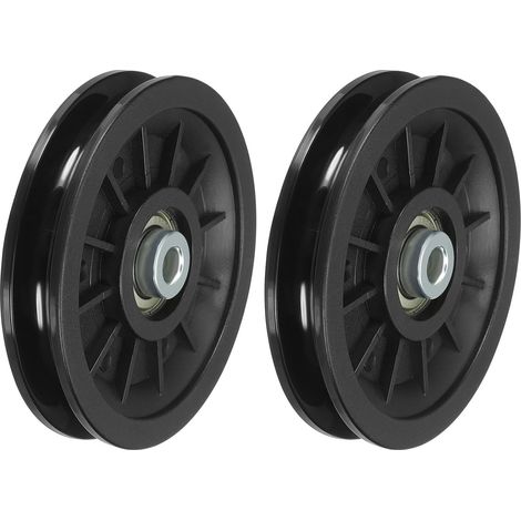 Lot De 2 Poulie À Roulement Universelle 110mm/4.3" Machine À Câble Poulies À Roulement En Nylon, Pour Équipement De Gym (1/5)