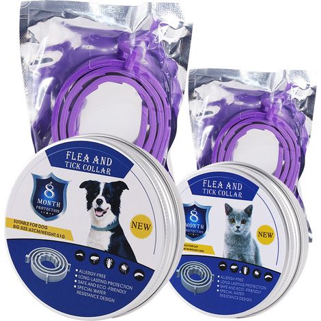 Collier anti-puces et tiques à base d’huiles essentielles végétales – 38 cm – Protection 1 mois – Chien et chat – 10 couleurs disponibles