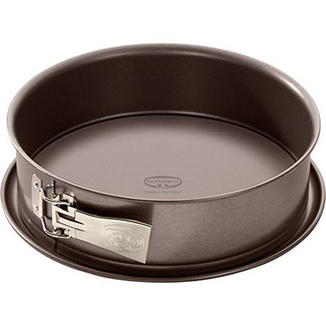 Dr. Oetker, Back-Harmonie, Taglia con Fondo Staccabile, Lamiera d'Acciaio, Marrone, Diametro 26 cm (1/3)
