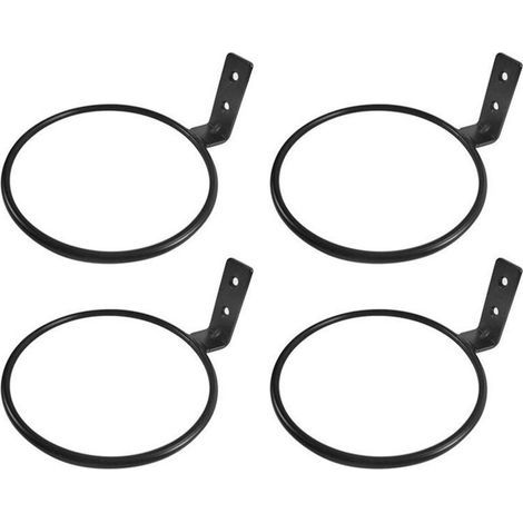 Lot de 4 anneaux porte-pots de fleurs en métal, crochets pour plantes suspendues (1/3)