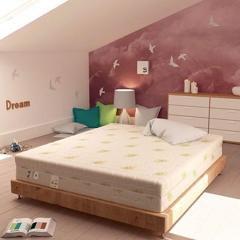 Baldiflex Materasso Memory Dream Soft Piazza e Mezza con Rivestimento in Aloe Vera, Memory 7 cm, misura 120x190 cm