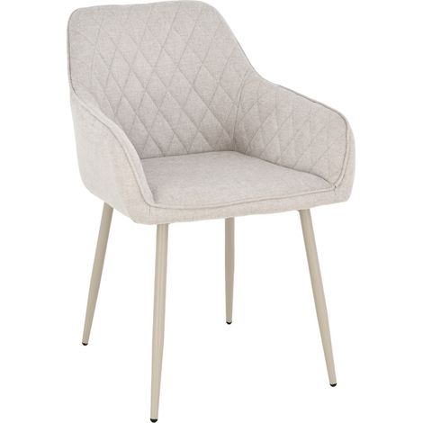 Silla tapizada RELLO, tela beige