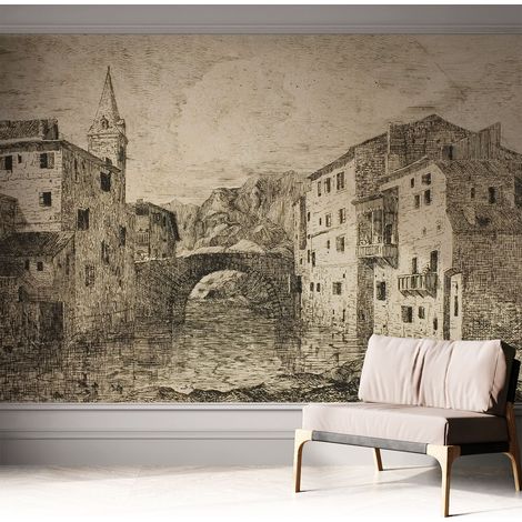 Fotomurale adesivo stickers - murali decorativo - soggiorno moderno - effetto realistico - Panorama urbano 312x219 cm (1/5)